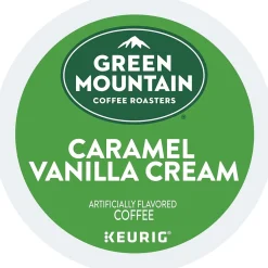Keurig K-Cups<Green Mountain Caramel Vanilla Cream Coffee Keurig® K-Cup® Pods, Light Roast, 48/Box (350072)