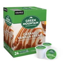 Keurig K-Cups<Green Mountain Caramel Vanilla Cream Coffee Keurig® K-Cup® Pods, Light Roast, 24/Box (6700)