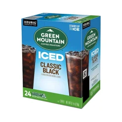 Keurig K-Cups<Green Mountain Coffee Roasters Classic Black Iced Coffee Keurig® K-Cup® Pods, Medium Roast, 24/Box (5000372042)