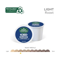 Keurig K-Cups<Green Mountain Coffee Roasters Iced Cold Brew Almond Vanilla Iced Coffee Keurig® K-Cup® Pods, Light Roast, 20/Box (5000372045)