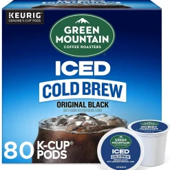 Keurig K-Cups<Green Mountain Coffee Roasters Classic Black Iced Coffee Keurig® K-Cup® Pods, Medium Roast, 80/Carton (5000372042CT)