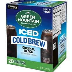 Keurig K-Cups<Green Mountain Coffee Roasters Classic Black Iced Coffee Keurig® K-Cup® Pods, Medium Roast, 80/Carton (5000372042CT)