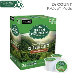 Keurig K-Cups<Green Mountain Colombia Select Coffee Keurig® K-Cup® Pods, Medium Roast, 24/Box (6003)