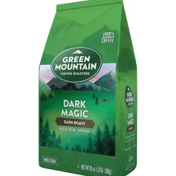 Coffee<Green Mountain Dark Magic Whole Bean Coffee, Dark Roast, 18 oz. (611247375686)
