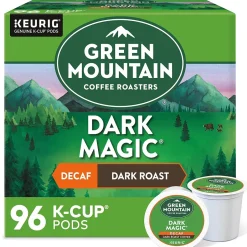 Keurig K-Cups<Green Mountain Dark Magic Decaf Coffee Keurig® K-Cup® Pods, Dark Roast, 96/Carton (504067)