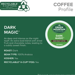 Keurig K-Cups<Green Mountain Dark Magic Coffee Keurig® K-Cup® Pods, Dark Roast, 96/Carton (4061)