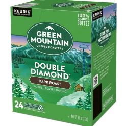 Keurig K-Cups<Green Mountain Double Diamond Coffee, Dark Roast, Keurig® K-Cup® Pods, 96/Carton (GMT4066CT)