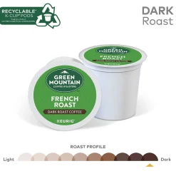 Keurig K-Cups<Green Mountain French Roast Coffee Keurig® K-Cup® Pods, Dark Roast, 96/Carton (6694)
