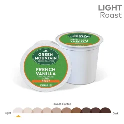 Keurig K-Cups<Green Mountain French Vanilla Decaf Coffee Keurig® K-Cup® Pods, Light Roast, 96/Carton (7732CT)