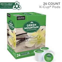 Keurig K-Cups<Green Mountain French Vanilla Coffee Keurig® K-Cup® Pods, Light Roast, 24/Box (6732)