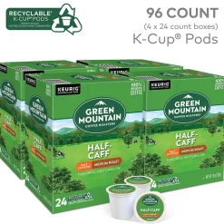 Keurig K-Cups<Green Mountain Half-Caff Coffee Keurig® K-Cup® Pods, Medium Roast, 96/Carton (69997)