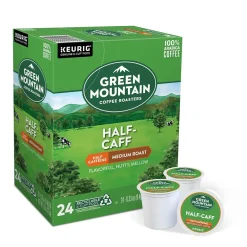 Keurig K-Cups<Green Mountain Half-Caff Coffee Keurig® K-Cup® Pods, Medium Roast, 24/Box (6999)