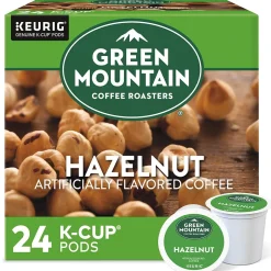 Keurig K-Cups<Green Mountain Hazelnut Coffee Keurig® K-Cup® Pods, Light Roast, 24/Box (6792)