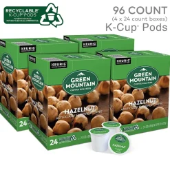 Keurig K-Cups<Green Mountain Hazelnut Coffee Keurig® K-Cup® Pods, Light Roast, 96/Carton (6792)