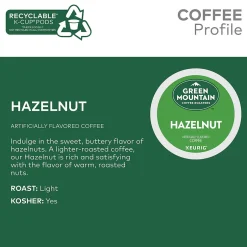 Keurig K-Cups<Green Mountain Hazelnut Coffee Keurig® K-Cup® Pods, Light Roast, 96/Carton (6792)