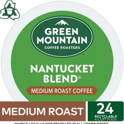 Keurig K-Cups<Green Mountain Nantucket Blend Coffee Keurig® K-Cup® Pods, Medium Roast, 24/Box (6663)