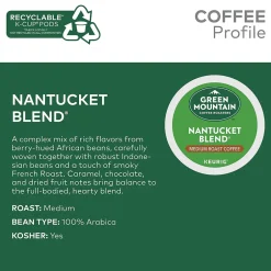 Keurig K-Cups<Green Mountain Nantucket Blend Coffee Keurig® K-Cup® Pods, Medium Roast, 24/Box (6663)