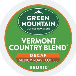 Keurig K-Cups<Green Mountain Vermont Country Blend Decaf Coffee Keurig® K-Cup® Pods, Medium Roast, 24/Box (7602)