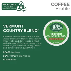 Keurig K-Cups<Green Mountain Vermont Country Blend Coffee Keurig® K-Cup® Pods, Medium Roast, 24/Box (6602)