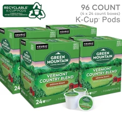 Keurig K-Cups<Green Mountain Vermont Country Blend Coffee Keurig® K-Cup® Pods, Medium Roast, 96/Carton (GMT6602CT)