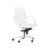 New Capsule Ergonomic Faux Leather Swivel Task Chair, White (GMCC-00852) Office Chairs