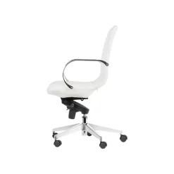 New Capsule Ergonomic Faux Leather Swivel Task Chair, White (GMCC-00852) Office Chairs
