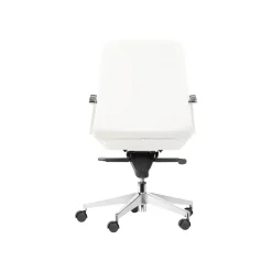 New Capsule Ergonomic Faux Leather Swivel Task Chair, White (GMCC-00852) Office Chairs