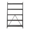 Discount Live Edge 66.14"H 5-Shelf Ladder Bookcase, Black Walnut (GMCC-00842) Bookcases
