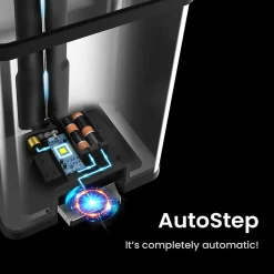 Halo TapCan Stainless Steel Rectangular Pedal Sensor Trash Can with AbsorbX Odor Control System, Trim, 13 Gal. (TC13SB)