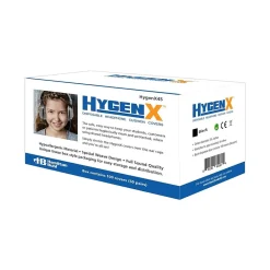 Hamilton Buhl HygenX45 Disposable Ear Cushion Cover for Over-Ear Headphones/Headsets, 4.5", Black, 100/Pack* Headsets