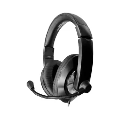 Hamilton Buhl Smart-Trek Deluxe USB-A Noise Canceling Stereo Computer Headset, Black/Silver (ST2BKU)* Headsets