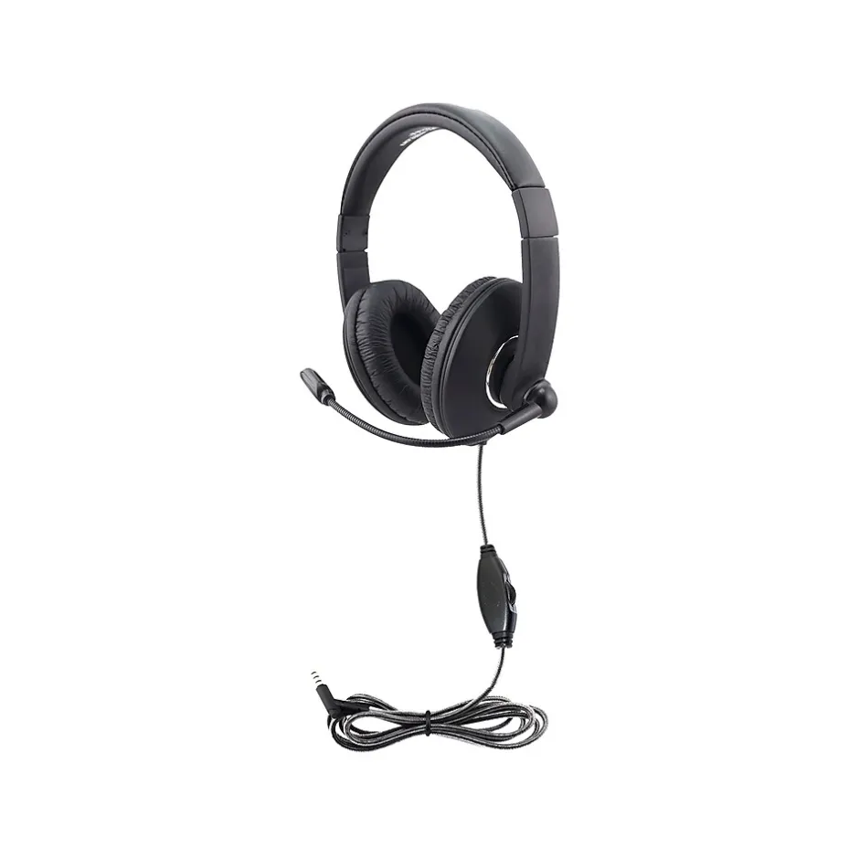 Hamilton Buhl Smart-Trek Mini Noise Canceling Stereo On Ear Headset, Black/Silver (STM2BK)* Headsets