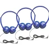 Hamilton Buhl HamiltonBuhl Kids On-Ear Blue Stereo Headphone, Blue, 3/Pack (HECKIDSHA2-3)