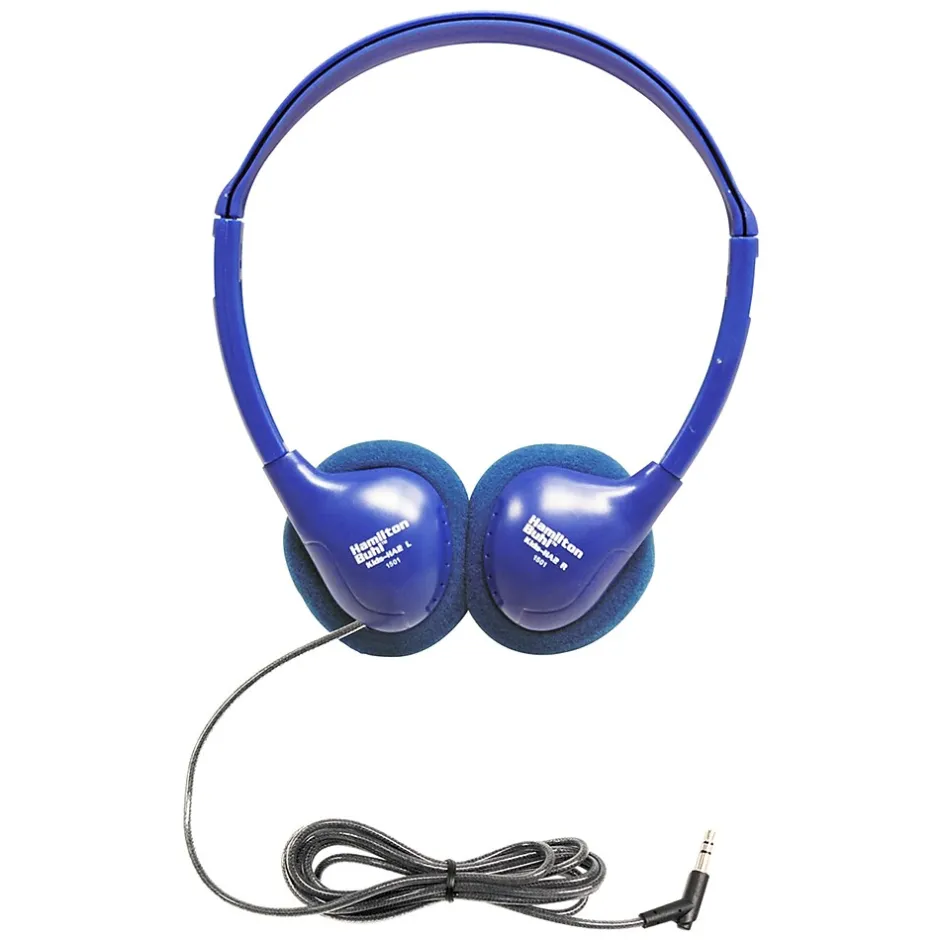 Hamilton Buhl HamiltonBuhl Kids On-Ear Blue Stereo Headphone, Blue, 3/Pack (HECKIDSHA2-3)