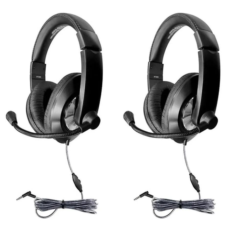 Hamilton Buhl HamiltonBuhl Smart-Trek Deluxe Stereo Headphones, 2/Pack (HECST2BK-2)
