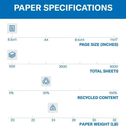 New 30% Recycled Colors 8.5" x 11" Multipurpose Paper, 24 lbs., Orchid, 500/Ream (103780) Multipurpose Paper