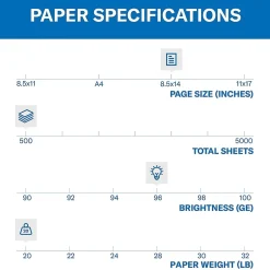Fore 8.5" x 14" Multipurpose Paper, 20 lbs., 96 Brightness, 500 Sheets/Ream (103291) Multipurpose Paper