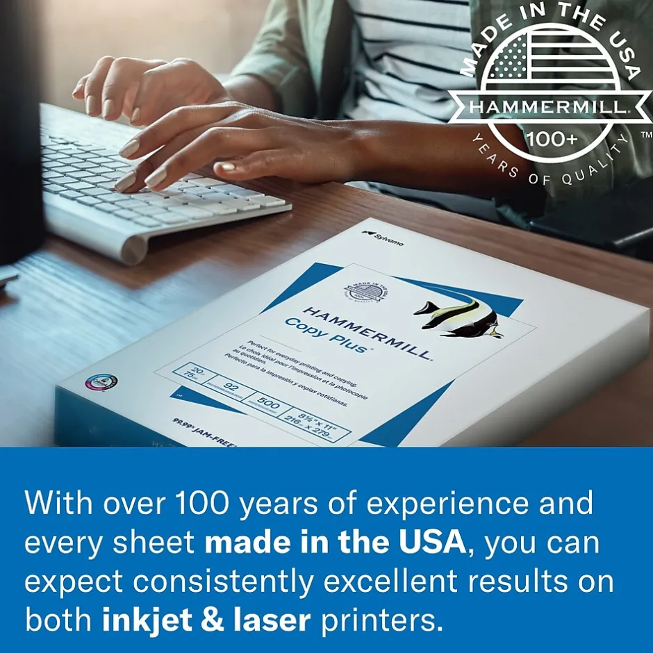 Premium Color Copy 8.5" x 14" Printer Paper, 28 lbs., 100/Brightness, 8 Reams/Carton (102475) Copy Paper