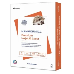 Premium Inkjet & Laser 8.5" x 11" Multipurpose Paper, 24 lbs., 97 Brightness, 500 Sheets/Ream (166140) Multipurpose Paper