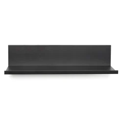 Outlet No-Stud Floating Shelf, 12-In., Black Powder Coat (L-12-B) Shelving