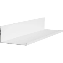 Discount No-Stud Single Aluminum Floating Shelf, 24-In., White Powder Coat (HANL24W) Shelving