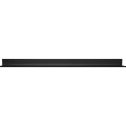 Discount No-Stud Single Aluminum Floating Shelf, 48-In., Black Powder Coat (HANL48B) Shelving