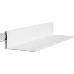 Discount No-Stud Single Aluminum Floating Shelf, 18-In., White Powder Coat (HANL18W) Shelving