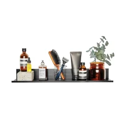 New No-Stud Single Aluminum Floating Shelf, 18-In., Black Powder Coat (HANL18B) Shelving