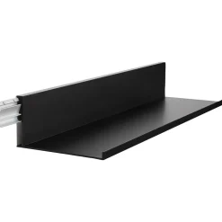 New No-Stud Single Aluminum Floating Shelf, 18-In., Black Powder Coat (HANL18B) Shelving