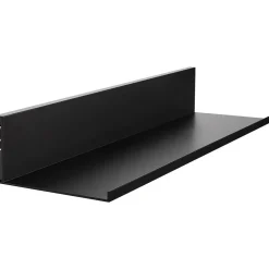 New No-Stud Single Aluminum Floating Shelf, 18-In., Black Powder Coat (HANL18B) Shelving