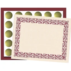 Online Art Deco Certificate Set, 9" x 12", Maroon, 110/Set (H-VA439) Awards & Certificates