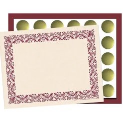 Online Art Deco Certificate Set, 9" x 12", Maroon, 110/Set (H-VA439) Awards & Certificates