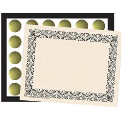 Sale Art Deco Certificate Set, 9" x 12", Black, 110/Set (H-VA437) Awards & Certificates