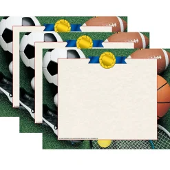 New Hayes Publishing Athletic Border Paper, 8.5" x 11, 50 Sheets Per Pack, 3 Packs (H-VA642-3) Classroom Paper